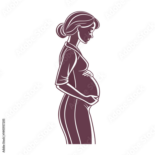 silhouette of pregnant woman