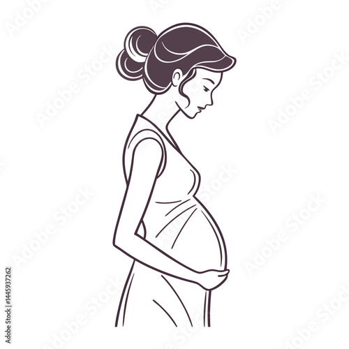 silhouette of pregnant woman