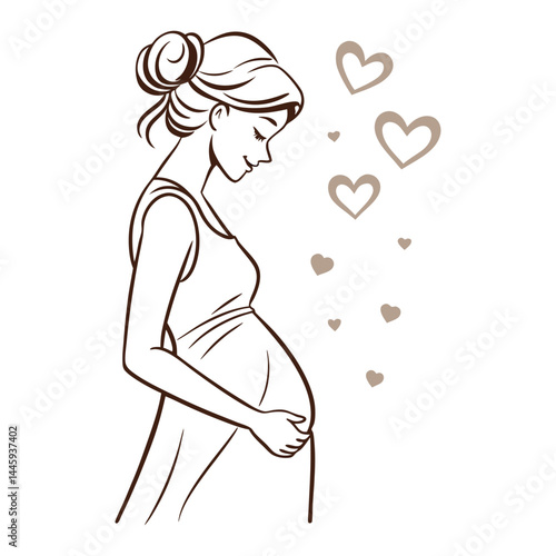 silhouette of pregnant woman