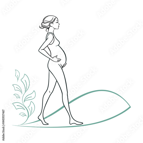 silhouette of pregnant woman