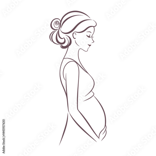 silhouette of pregnant woman