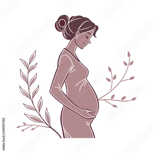 silhouette of pregnant woman