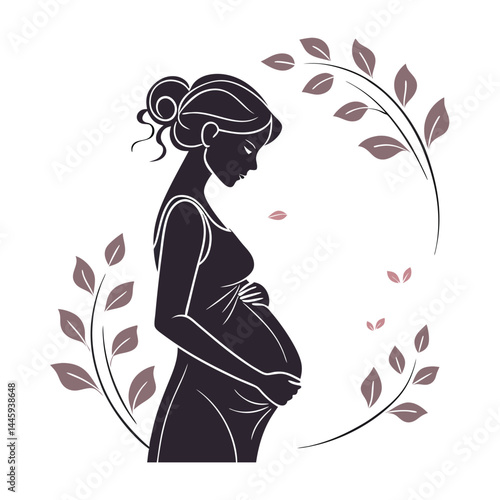 silhouette of pregnant woman