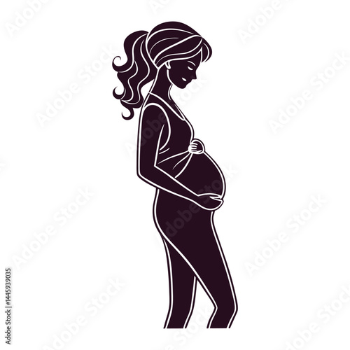 silhouette of pregnant woman
