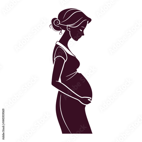 silhouette of pregnant woman