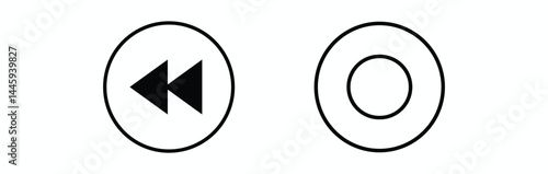 media player icon button. Media Player Button Set Vector Design.