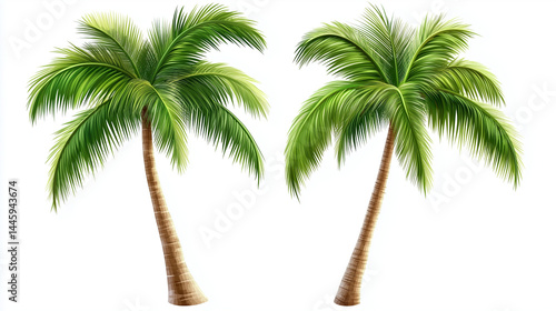 palm tree isolated on white