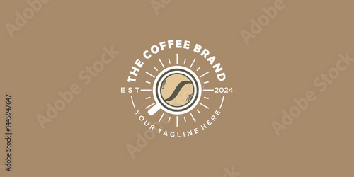vector logo design for coffee break, coffee cup, coffee milk, coffee home. simple, luxurious template design