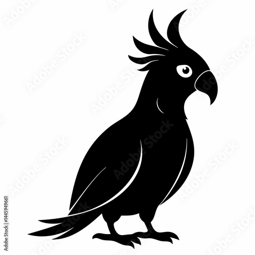Modern Cockatoo Silhouette Logo