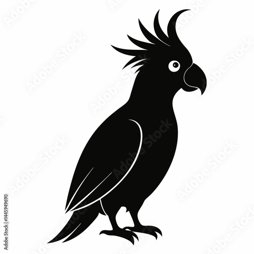 Modern Cockatoo Silhouette Logo