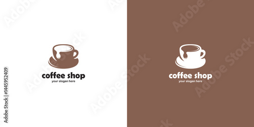 vector logo design for coffee break, coffee cup, coffee milk, coffee home. simple, luxurious template design