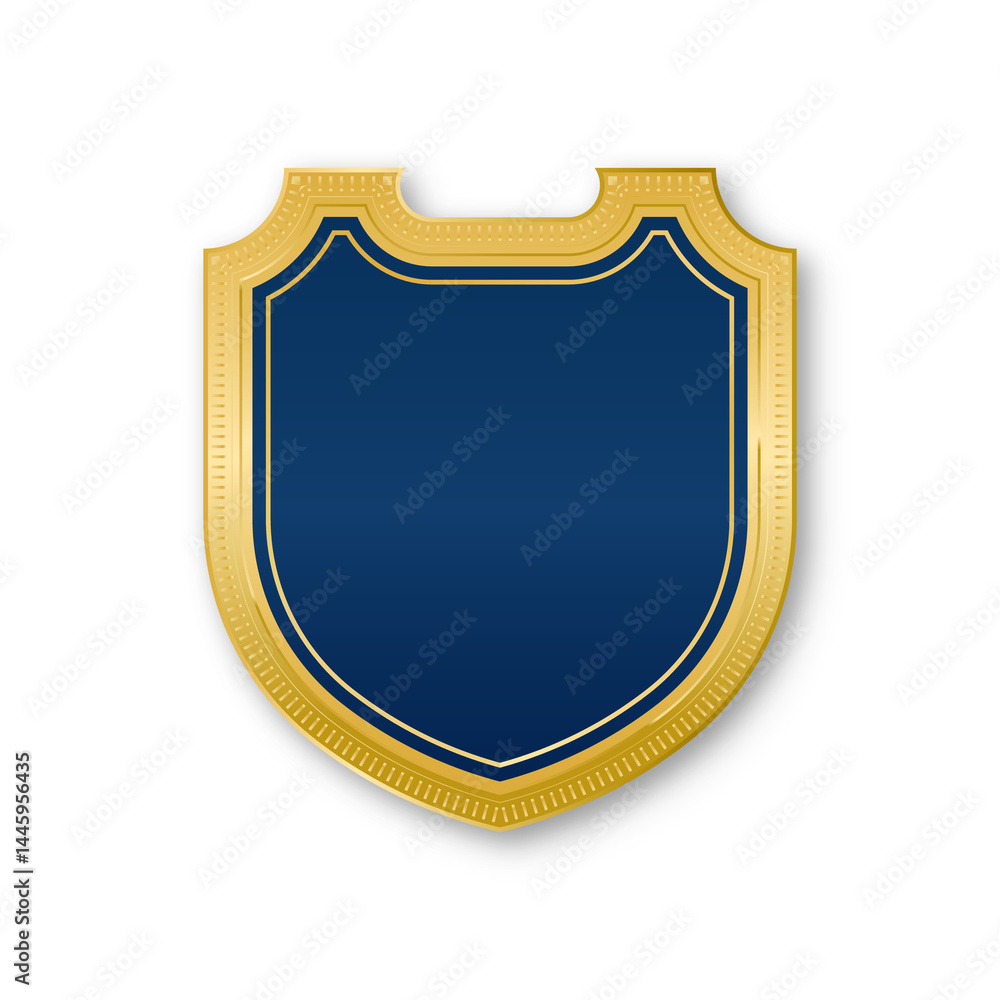 Blue Shields and Badges with Golden Borders for Premium Recognition Blue Shields and Badges with Golden Borders for Premium Recognition