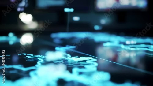 Wallpaper Mural Digital Technology Abstract Blue Background Torontodigital.ca