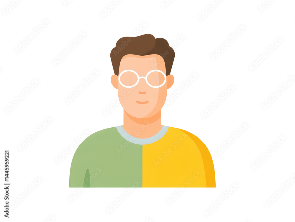 A man wearing glasses