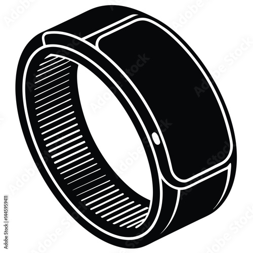 Sleek Smart Ring Design Modern Wearable Technology Illustration