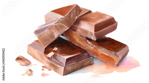 Obraz na płótnie A close up of a chocolate bar w salonie