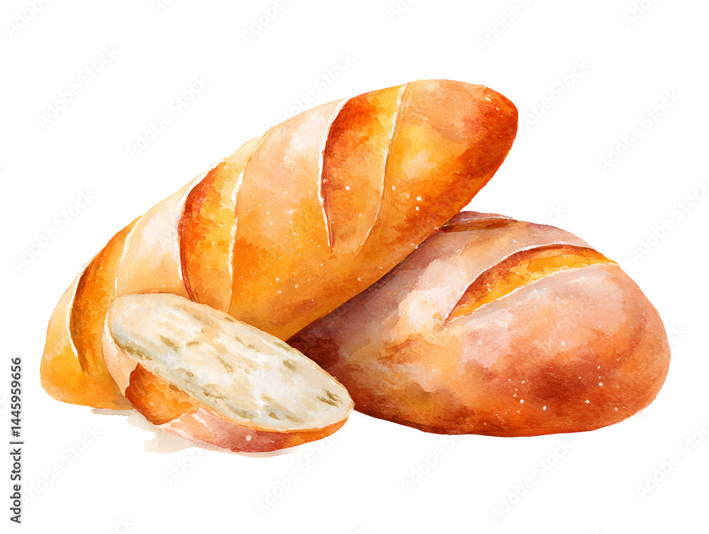 Two slices of bread with one slice missing