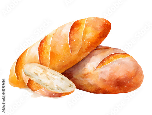 Obraz na płótnie Two slices of bread with one slice missing w salonie