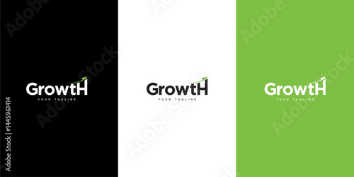 logo template vector grow, growth, for your business