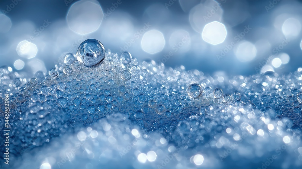 Abstract White and Blue Background with Water Droplets and Soft Bokeh – Ideal for Clean, Fresh Copy Space Abstract White and Blue Background with Water Droplets and Soft Bokeh – Ideal for Clean, Fresh Copy Space