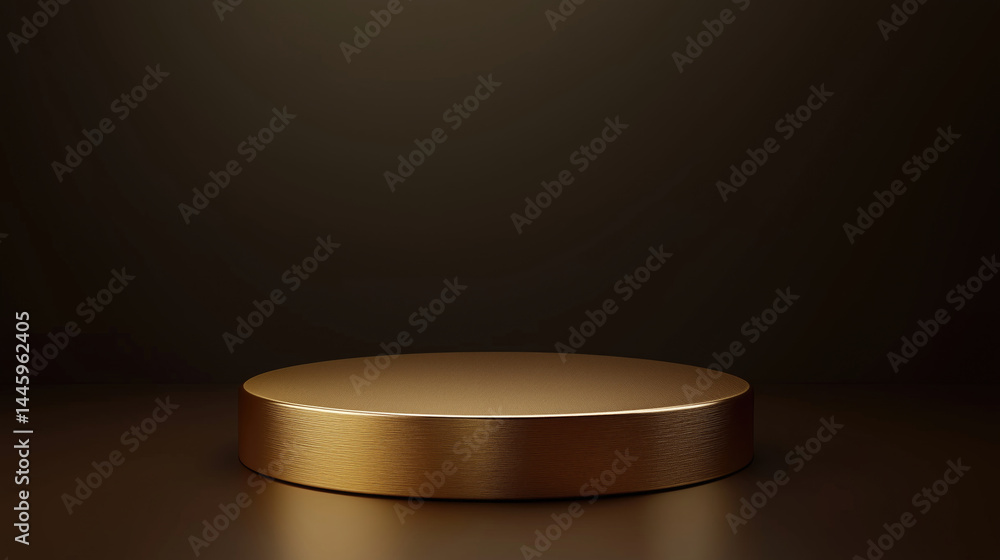 Golden round display platform
