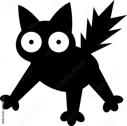 Cat silhouette, icon, shape, design, emoji, emoticon
