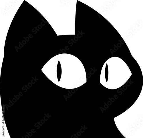 Cat silhouette, icon, shape, design, emoji, emoticon