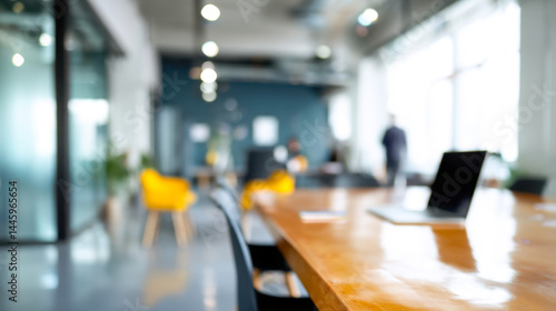 Wallpaper Mural Modern office environment featuring collaborative workspace with blurred background Torontodigital.ca