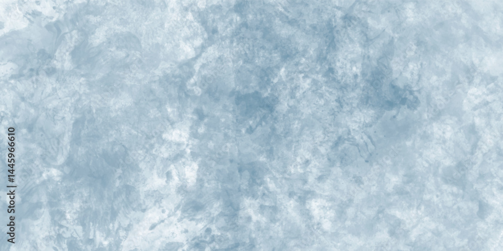 Obraz premium Textured blue watercolor with expressive strokes and cloudy artistic finish