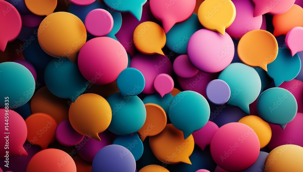 Vibrant colorful speech bubbles (1) Vibrant colorful speech bubbles (1)