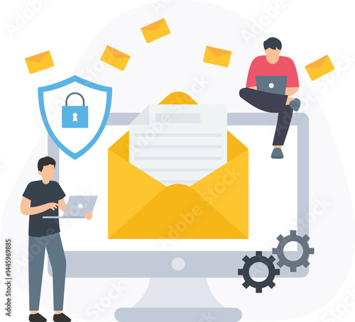 Email security or secure email communication, phishing protection or spam filtering, email encryption or secure messaging, malware detection or virus scanning, email authentication or sender verificat