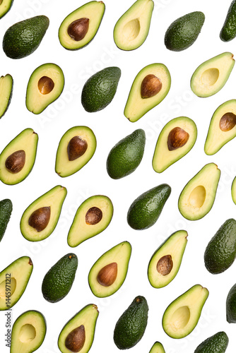 Wallpaper Mural seamless pattern of avocado fruits Torontodigital.ca