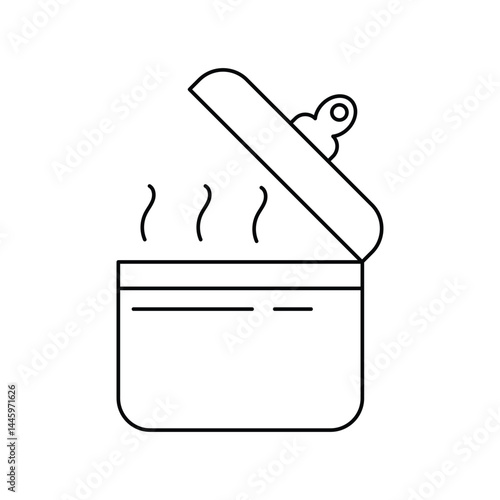 stew lineal icon with white background vector stock illustration