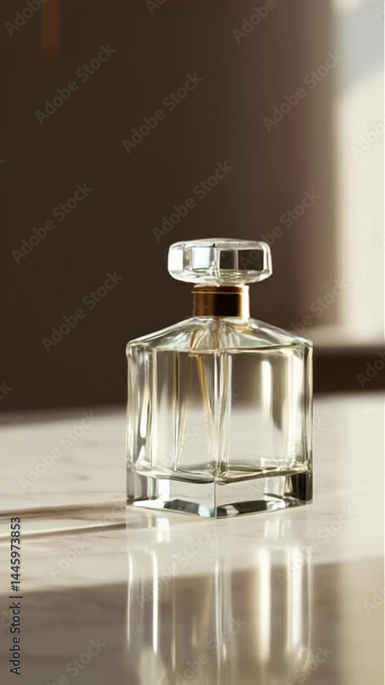 Elegant Perfume Bottle on Marble Surface: A Still Life Photography Elegant Perfume Bottle on Marble Surface: A Still Life Photography