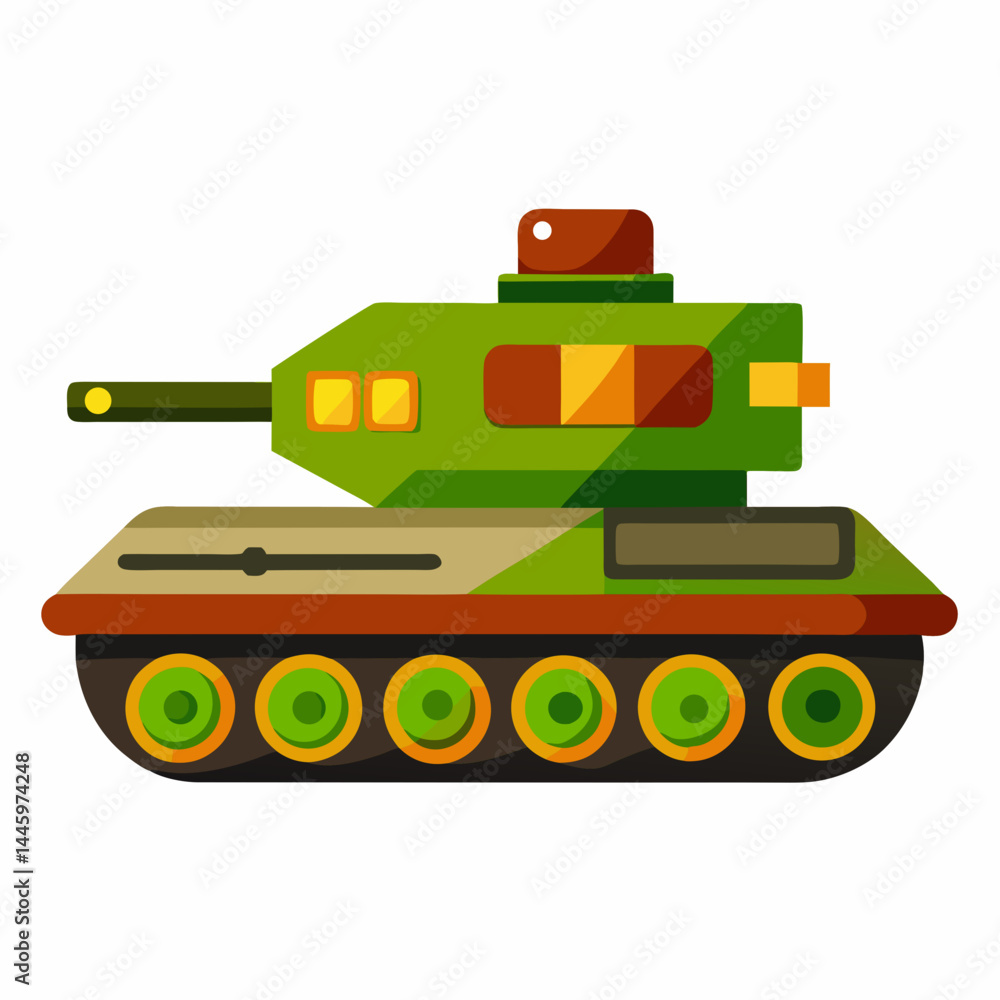 Fototapeta premium tank fight story white background 