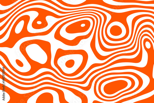 Abstract horizontal background with orange waves. Eps 10