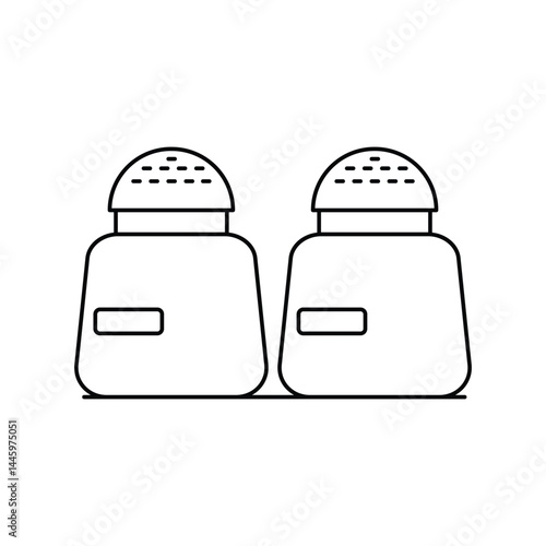 salt and paper lineal icon with white background vector stock illustration