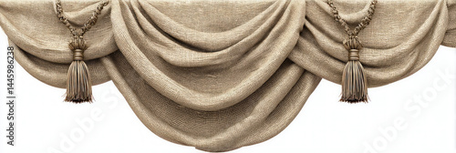 Elegant Beige Drapery with ...