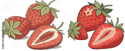 Strawberries, illustration