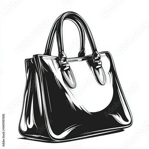 handbag silhouette , black ...