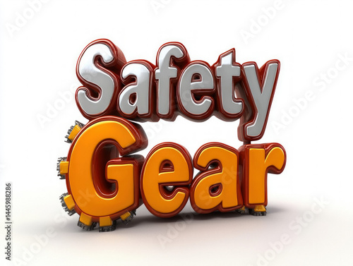 Safety Gear 3d text