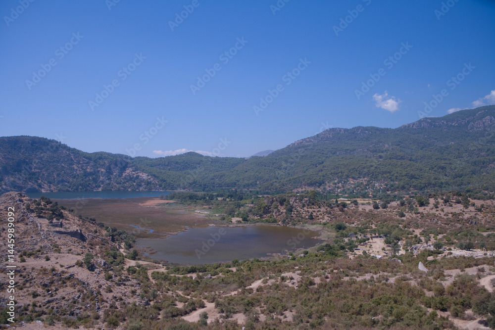 Fototapeta premium Türkiye landscape on a sunny autumn day