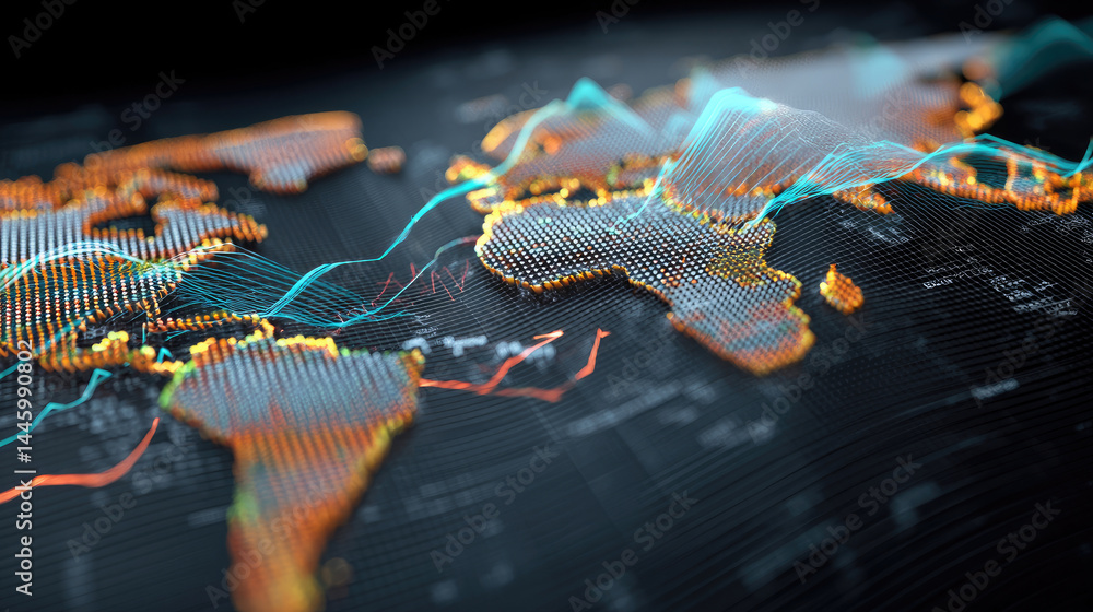 Detailed artistic world map Detailed artistic world map