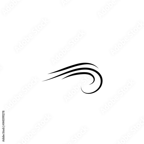 Wave sea line doodle. Hand drawn sketch water wave