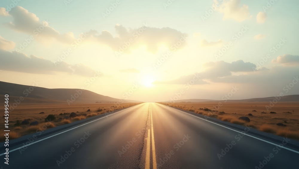 Road to the unknown under soft sky — cinematic visual concept for planning, life journey and success mindset Road to the unknown under soft sky — cinematic visual concept for planning, life journey and success mindset