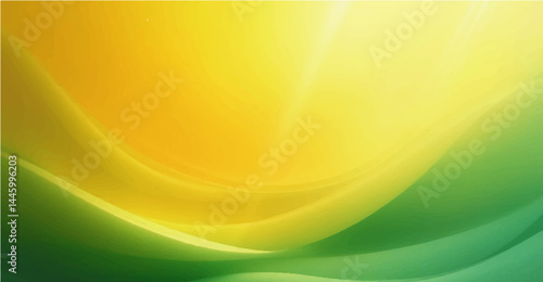 A vibrant and dynamic abstract background featuring a smooth gradient transition from sunny yellow to rich green. The design is perfect for product showcases or text overlays, with subtle textures 