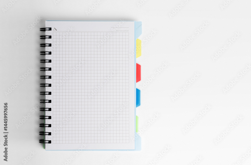 Plaid texture on white paper. Checkered paper on white background