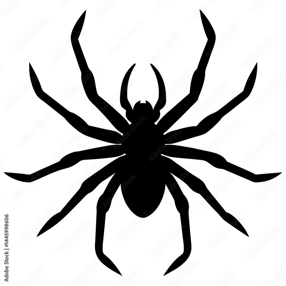 Obraz premium Silhouette of a spider in a dynamic pose