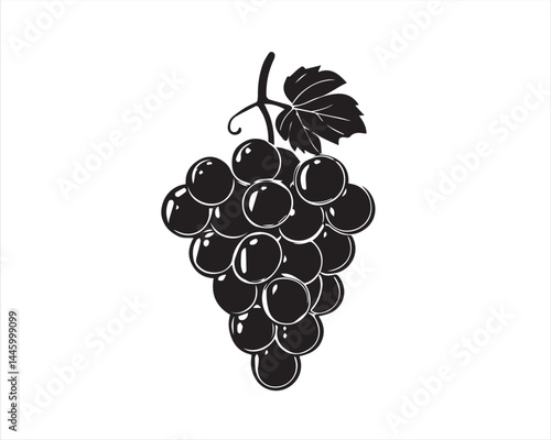 Vector illustration of a bunch of grapes