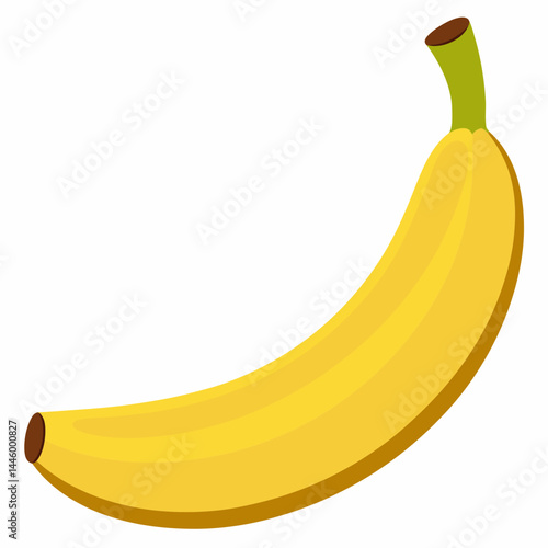 Banana fruit white background 
